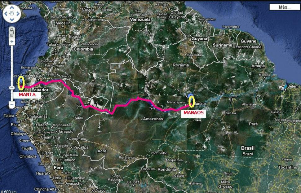 Imagem: reprodução do mapa do Projeto Manta-Manaus | Reprodução redes sociais
