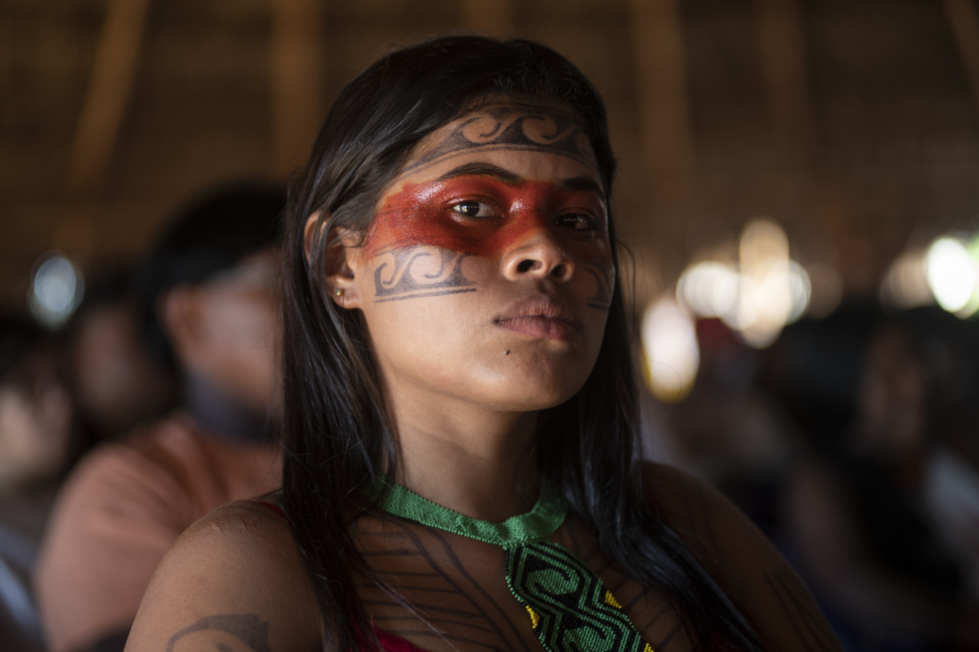 A jovem Anita (Yakawilu Yudjá) Juruna, filha do cacique Giliard Juruna, foi apresentada como nova liderança no 5º Encontro da Rede Xingu+|Lucas Landau/ISA