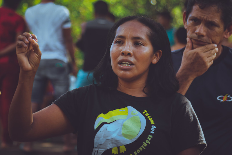 Rosângela Silva durante a VIII Semana do Extrativismo da Terra do Meio (Semex), que aconteceu na Reserva Extrativista Rio Xingu, em Altamira, Pará|Mitã Xipaya/Rede Xingu+