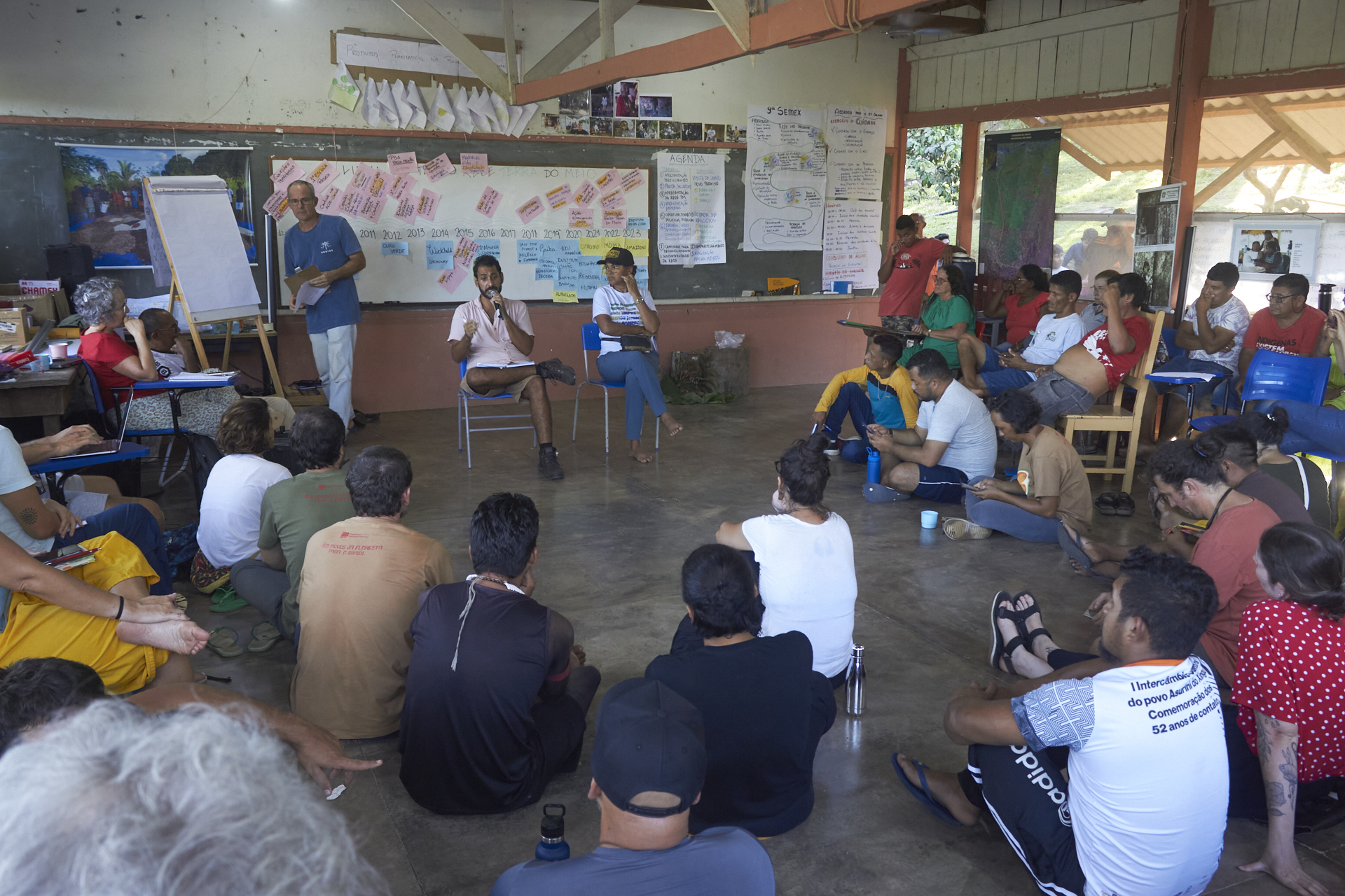 Participantes da 9ª Semana do Extrativismo, que aconteceu na Reserva Extrativista Riozinho do Anfrísio|Soll Sousa/SUMAÚMA