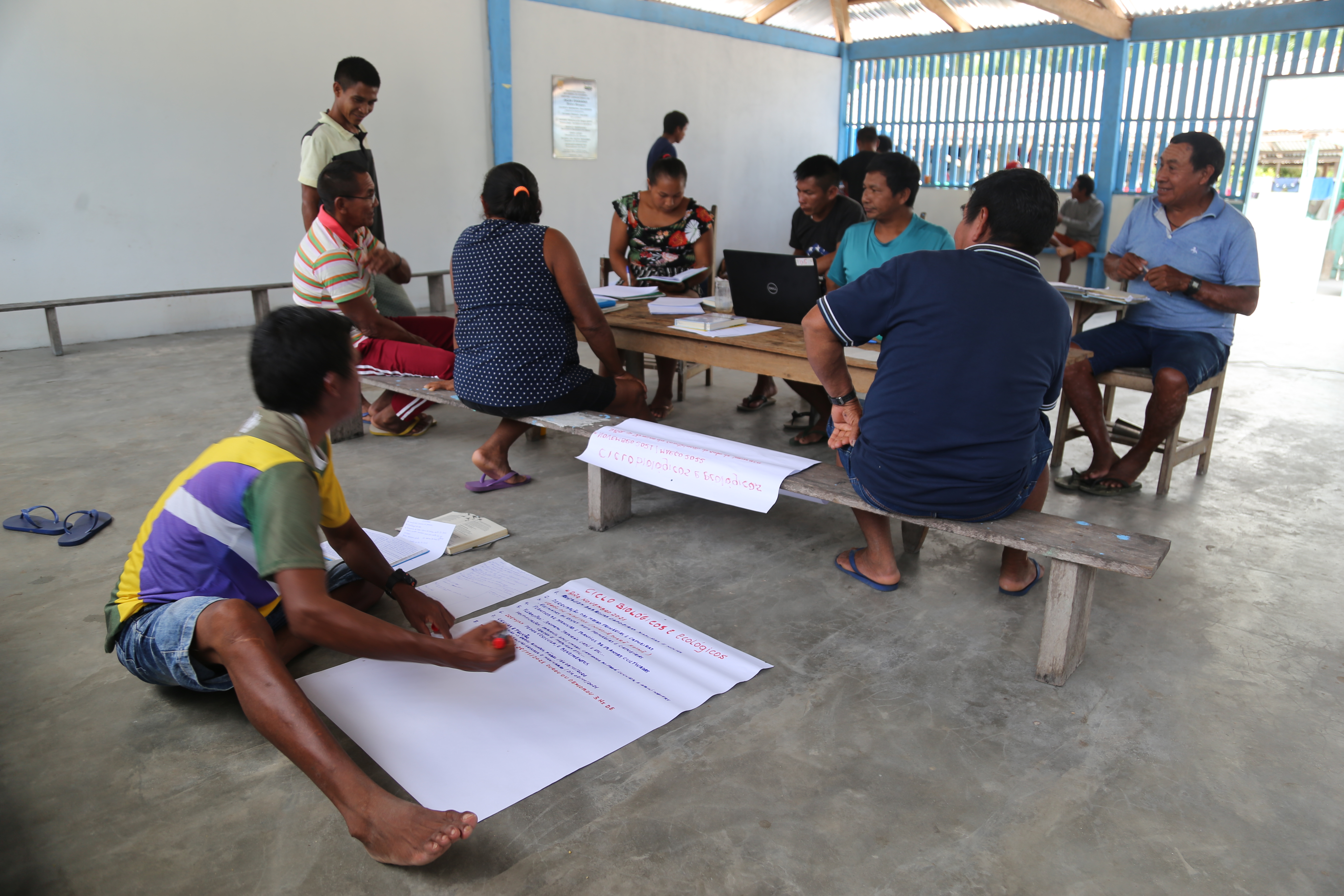 Encontro da Rede de Aimas, projeto desenvolvido pelo ISA em parceria com a FOIRN, reuniu agentes ambientais que observam os ciclos a partir das constelações nas regiões do médio e alto Tiquié, do baixo Uaupés, do Igarapé Castanha e do Rio Negro|Ana Amélia Hamdan/ISA