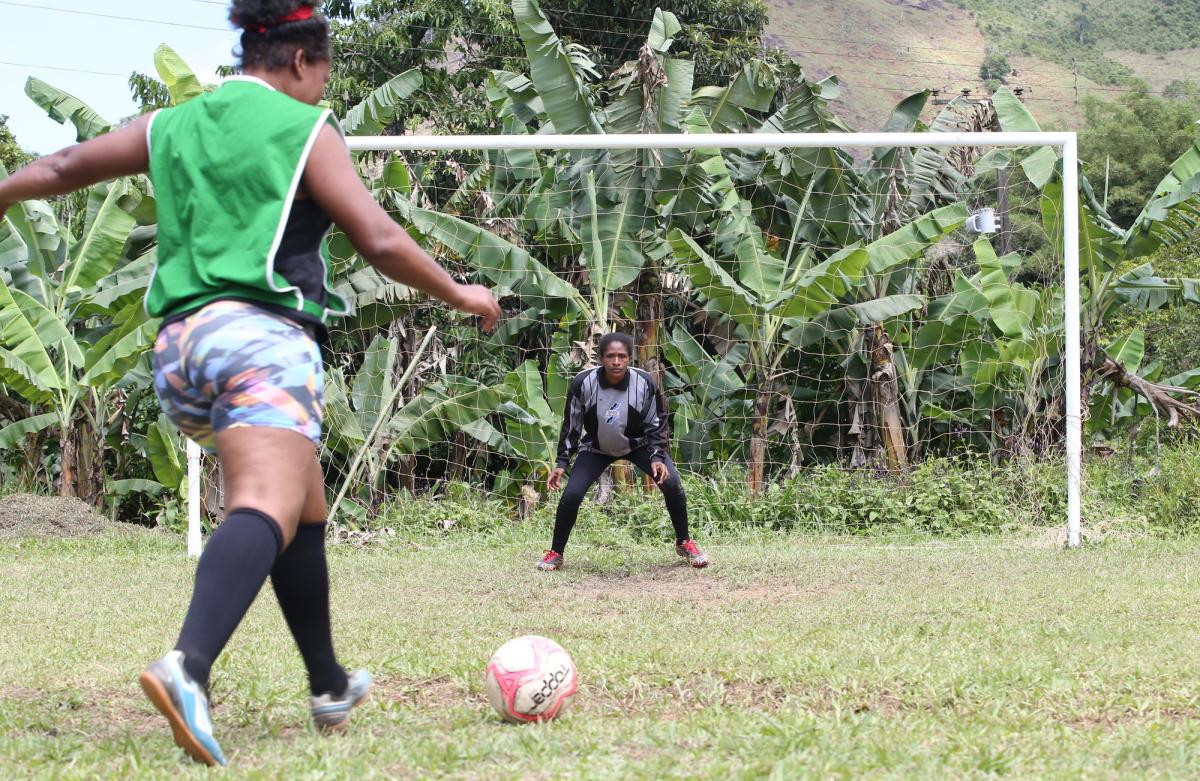 Quilombolas do Vale do Ribeira jogando futebol