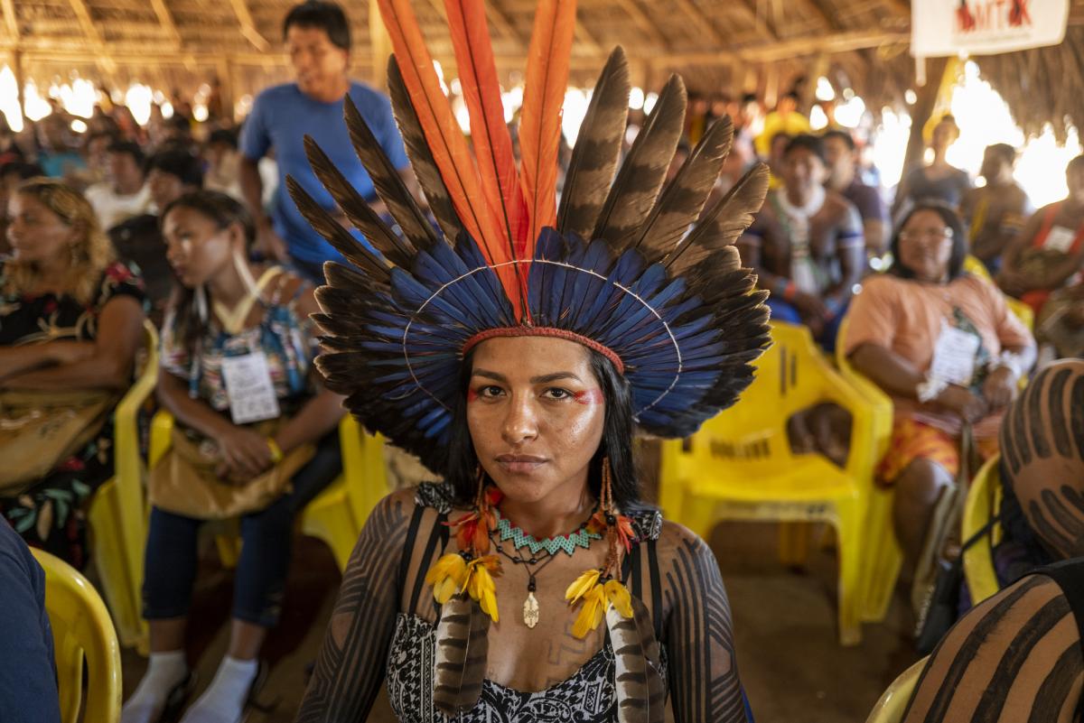 A liderança indígena Juma Xipaya luta pelos direitos dos indígenas impactados pela construção da Usina de Belo Monte