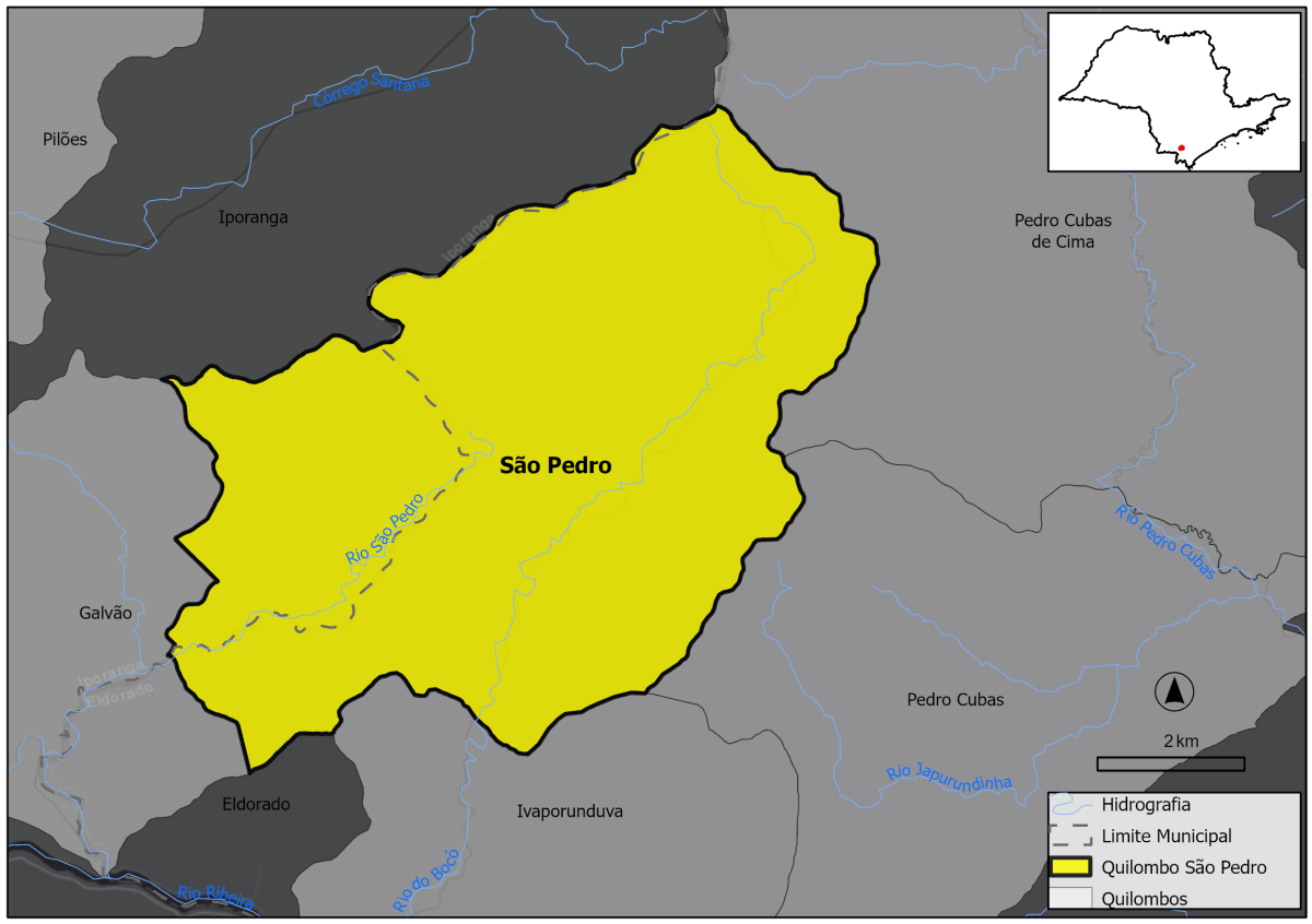 Localização do Quilombo São Pedro