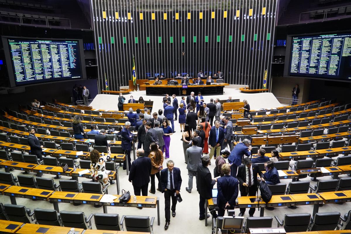 Plenário da Câmara durante votação do projeto | Pablo Valadares / Câmara dos Deputados