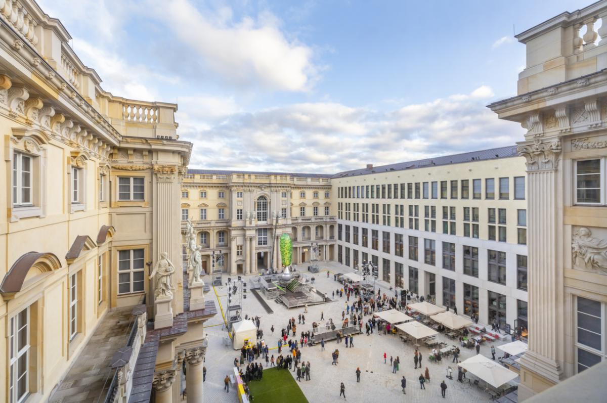 Vista do pátio interno do Humboldt Forum