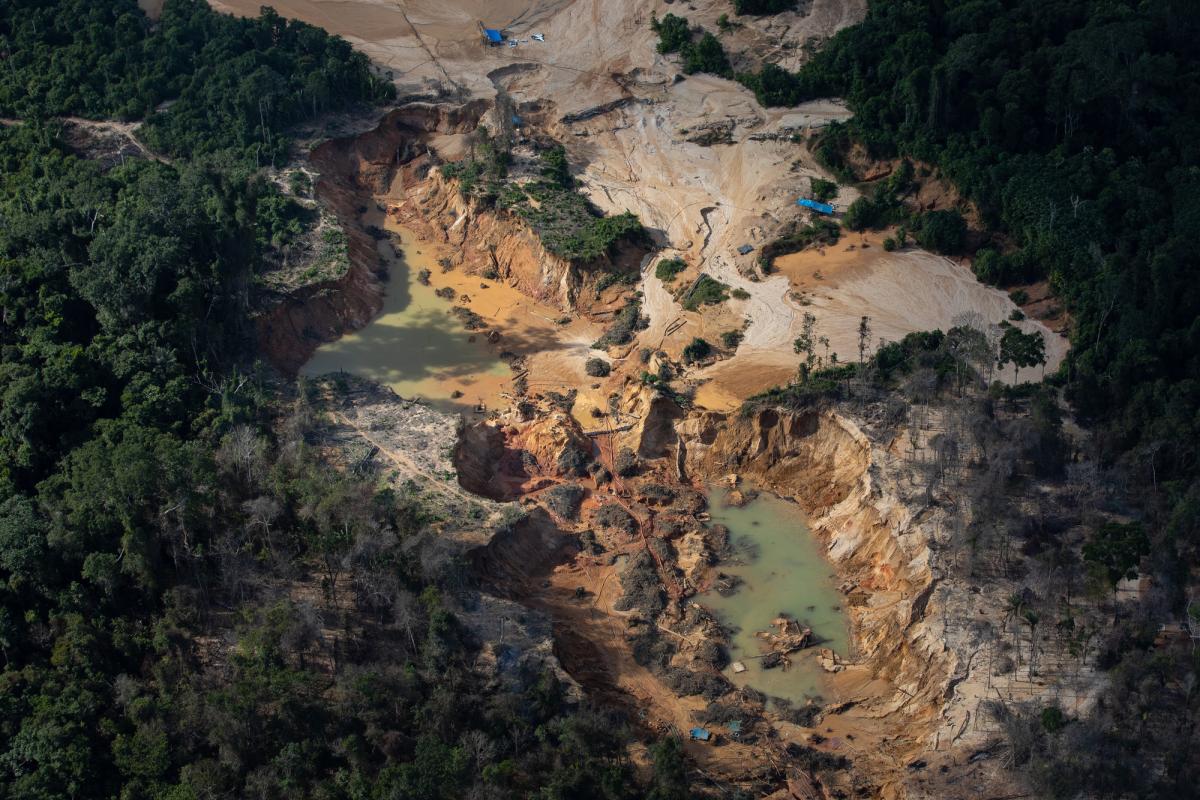 Garimpo no rio Uraricoera