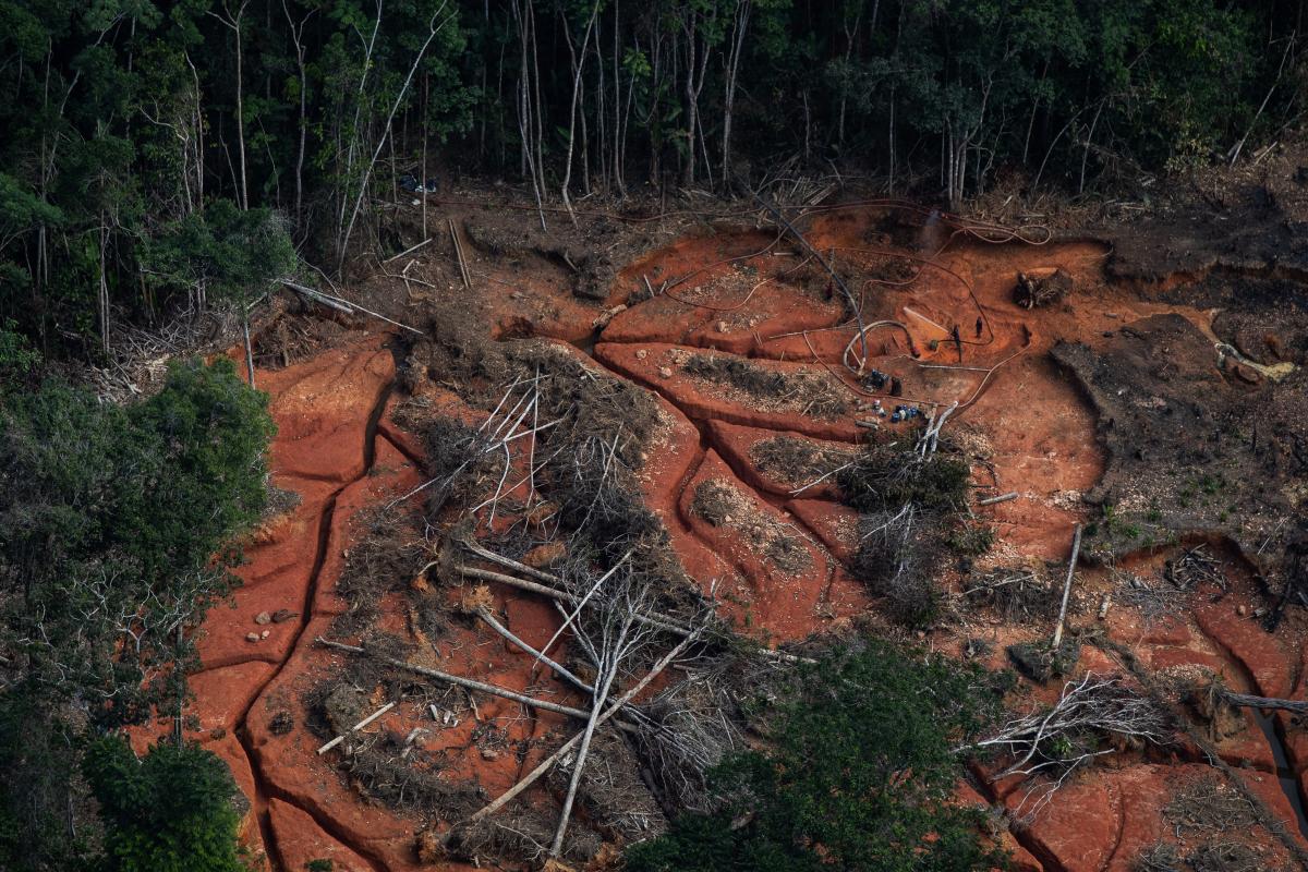 Garimpo no Rio Novo, Terra Indígena Yanomami, janeiro de 2022