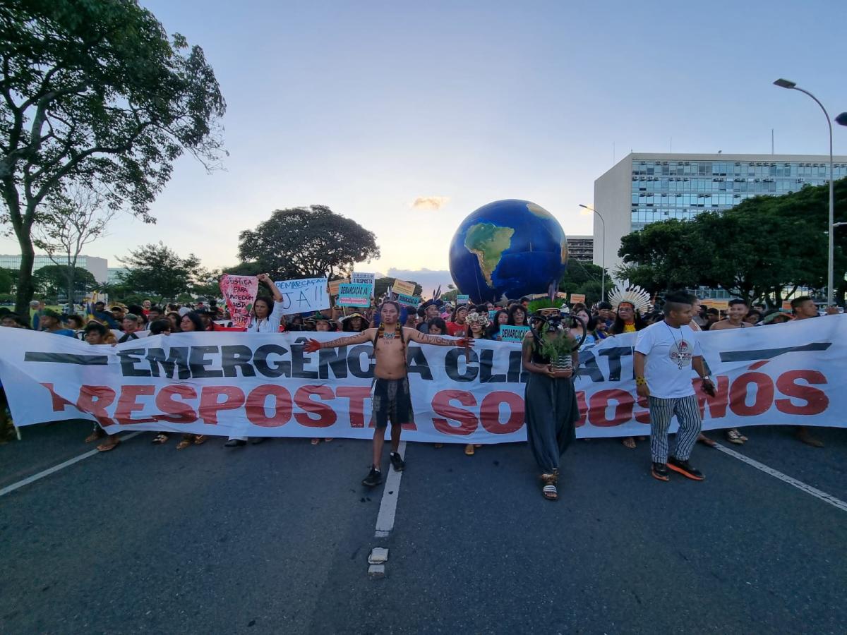 indígenas protestam em Braśilia