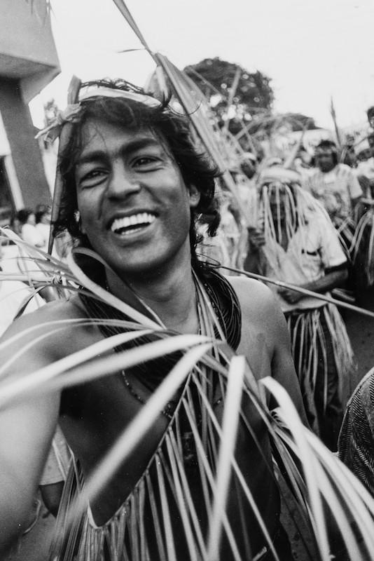 Ailton Krenak, liderança indígena, em 1989