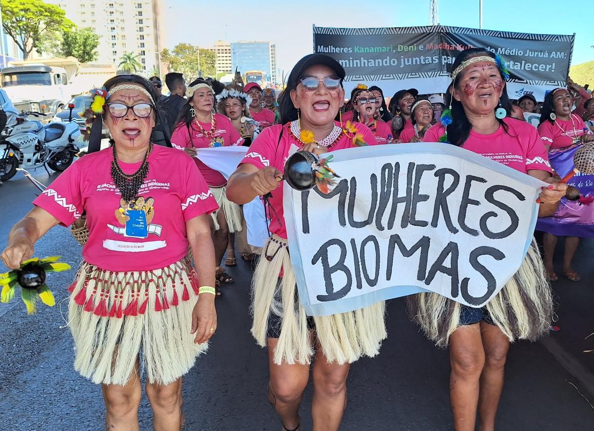 Dadá Baniwa (centro), ex-coordenadora do DMIRN e atual coordenadora da Funai Regional Rio Negro