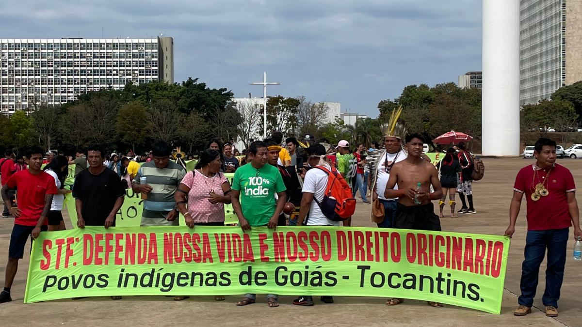 Em Brasília, indígenas defendem direito orginário à terra|Ester César/ISA
