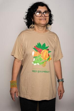 camiseta creme roça quilombola