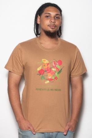 camiseta pimenta marrom