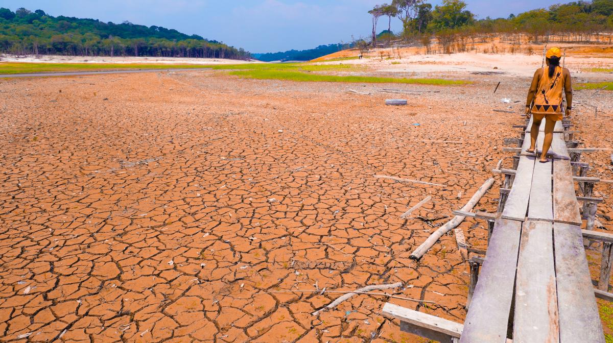 Seca nos arredores de Manaus (AM), no final de 2023 | Paulo Desana Dabukuri / ISA