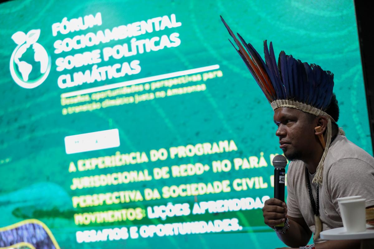 Ronaldo Amanayé, liderança da Federação dos Povos Indígenas do Estado do Pará (FEPIPA)