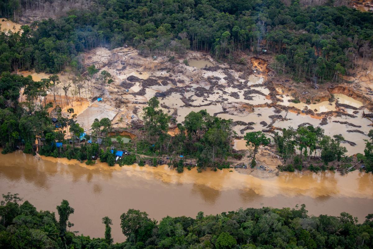 Garimpo registrado em 2021 na Terra Indígena Yanomami (RR) | Divulgação