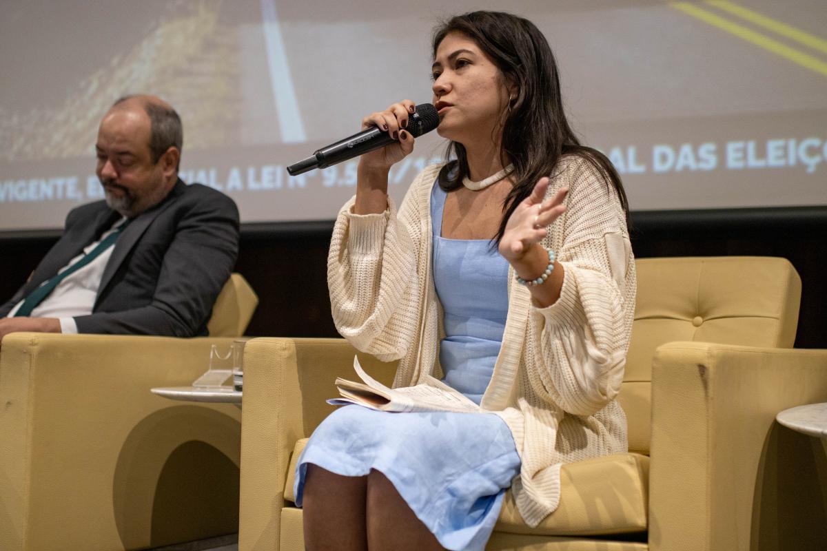 Mariel Nakane durante o lançamento do PNL 2050 | Sabrina Brito/Ósoiciobio