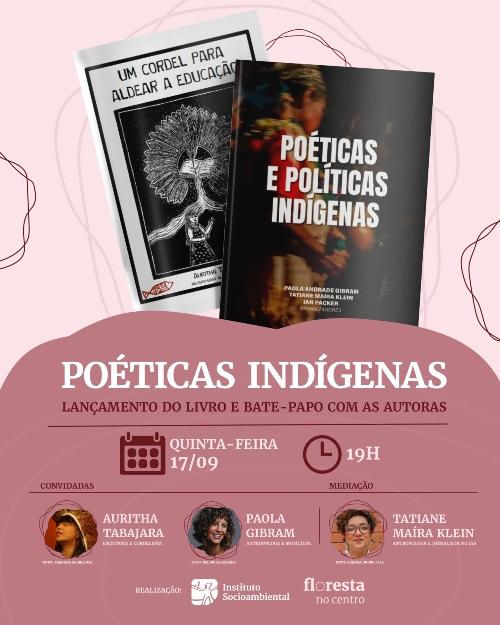 Card de divulgação do evento poéticas indigenas